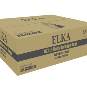 Elka 82L Black Extra Heavy Duty Garbage Bags