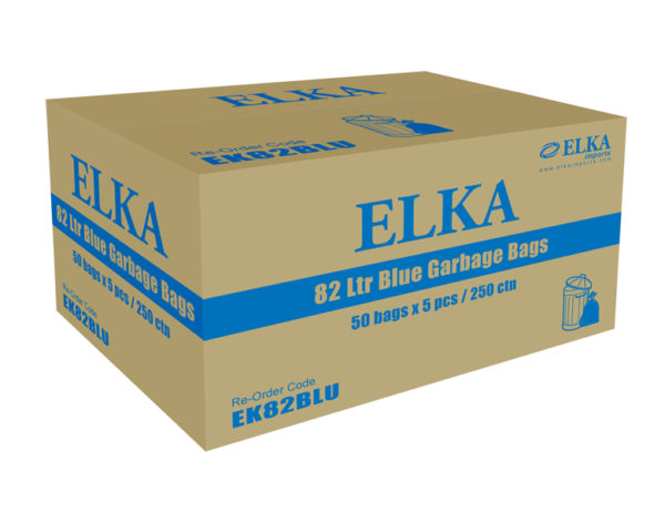 Elka 82L Blue Garbage Bags
